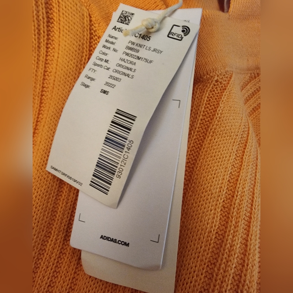 NWT ADIDAS X PHARRELL WILLIAMS x Humanrace KNIT LONG SLEEVE JERSEY 'HAZY ORANGE' - Picture 8 of 9